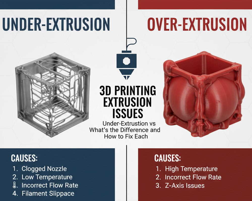 Under-Extrusion vs Over-Extrusion: What’s the Difference and How to Fix Each