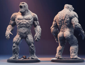 Kong STL Files for 3D Printing | High-Detail Giant Ape Figurine Model
