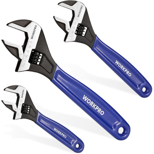 WORKPRO 3-piece Adjustable Wrench Set