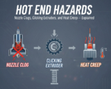 Hot End Hazards: Nozzle Clogs, Clicking Extruders, and Heat Creep — Explained